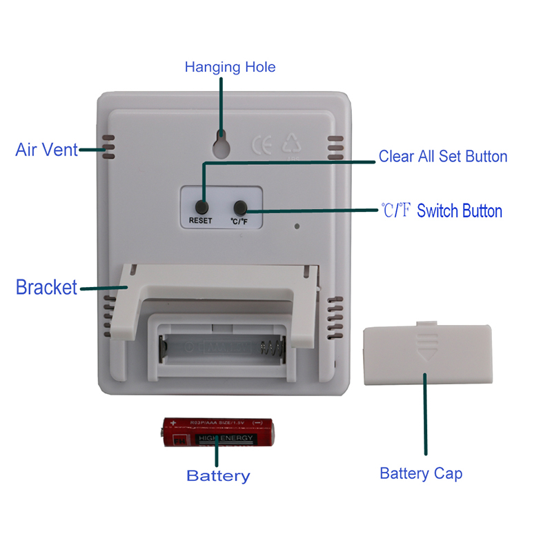 Forró eladó digitális hőmérő páratartalom-mérő Higrométer hőmérsékletmérő
